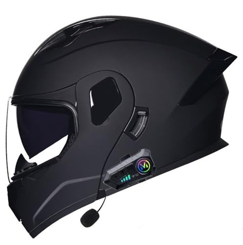 Klapphelm Mit Bluetooth, Modularer Motorradhelm Mit Doppelvisier, ECE Zertifiziert, Integralhelm Mit Mikrofon Rollerhelm Mofa Helm Helmet Motorcycle Für Erwachsene Frauen Männer I,M von BLUEZY