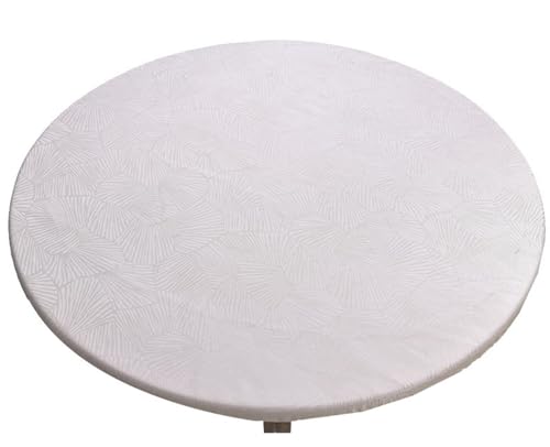 Runde Tischdecke, Elastische Tischtuch, Non-Slip Round Tablecloth, Washable Stretch Table Cover, Tischdecke Outdoor Rund, Tischtuch Tischdecke Wasserdicht Für Hause Küche Restaurant C,160cm von BLUEZY