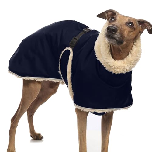 Whippet Mantel Whippet Windhund, Winter Haustier Hund Kleidung, Fleece Gefütterte Hundejacke Dicke Hundejacke Kleidung Hundebekleidung Hundemantel Hundemantel Fleece B,4XL von BLUEZY