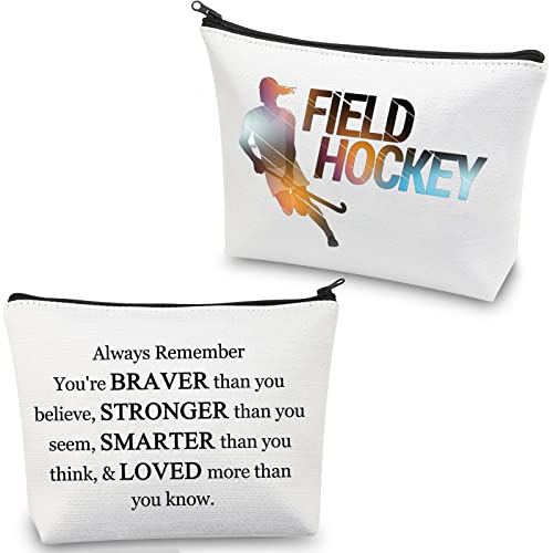 Feldhockey-Geschenk für Frauen Make-up-Tasche Feldhockeyspieler Geschenk Feldhockey Mädchen Geschenk Feldhockey-Liebhaber Geschenk Kosmetiktasche, Feldhockeytasche, Modisch Feldhockey-Geschenk für Frauen Make-up-Tasche Feldhockeyspieler Geschenk Feldhockey Mädchen Geschenk Feldhockey-Liebhaber Geschenk Kosmetiktasche, Feldhockeytasche, Modisch von BNQL
