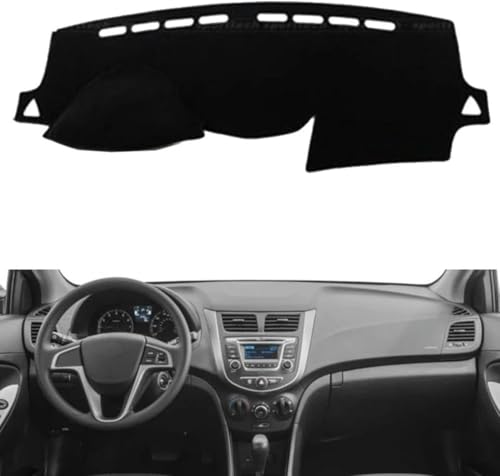 BOANLAIZL Auto Armaturenbrett Abdeckung für Hyundai Accent 2012-2017 Dashboard Cover Schutzschild Interior Car Styling ZubehöR von BOANLAIZL