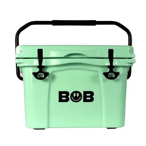 BOB THE COOLER CO 25 Qt harter Kühler, tragbarer drehbarer Reisekühler mit robustem Griff, auslaufsicher, ideal für Strand, Camping, Heckklappe, Sport und mehr von BOB THE COOLER CO