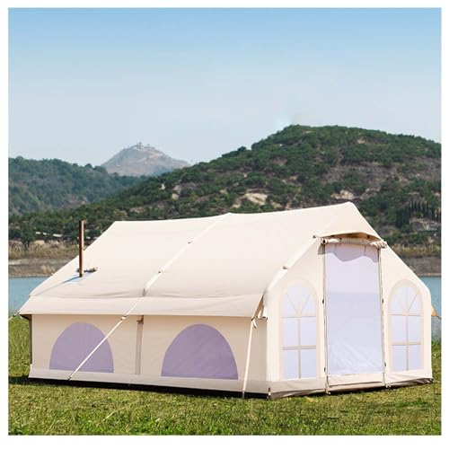 Großes Glamping-Zelt für Camping-Erwachsene, aufblasbares Glamping-Zelthaus für 8–12 Personen mit Pumpe,einfacher Aufbau,4-Jahreszeiten-wasserdichtes mit Mesh-Fenstert von BOBVB