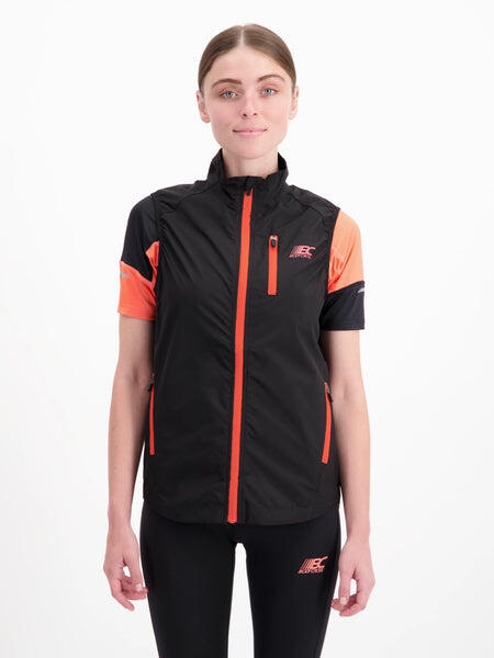 Die ärmellose Laufjacke Vicky Schwarz von BODYCROSS