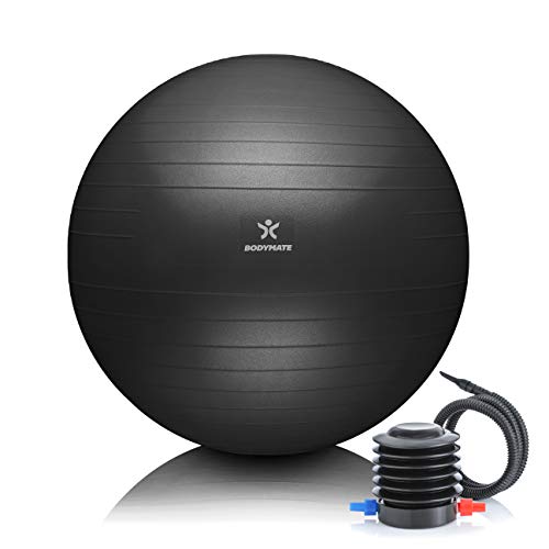 BODYMATE Gymnastikball Sitzball Trainingsball mit GRATIS E-Book inkl. Luft-Pumpe, Ball für Fitness, Yoga, Gymnastik, Core Training, für starken Rücken als Büro-Stuhl ANTHRAZIT 85cm BODYMATE Gymnastikball Sitzball Trainingsball mit GRATIS E-Book inkl. Luft-Pumpe, Ball für Fitness, Yoga, Gymnastik, Core Training, für starken Rücken als Büro-Stuhl ANTHRAZIT 85cm von BODYMATE