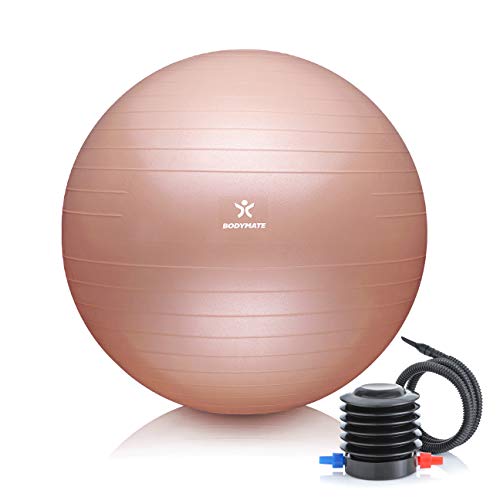 BODYMATE Gymnastikball Sitzball Trainingsball mit GRATIS E-Book inkl. Luft-Pumpe, Ball für Fitness, Yoga, Gymnastik, Core Training, für starken Rücken als Büro-Stuhl New Rose Gold 75cm BODYMATE Gymnastikball Sitzball Trainingsball mit GRATIS E-Book inkl. Luft-Pumpe, Ball für Fitness, Yoga, Gymnastik, Core Training, für starken Rücken als Büro-Stuhl New Rose Gold 75cm von BODYMATE