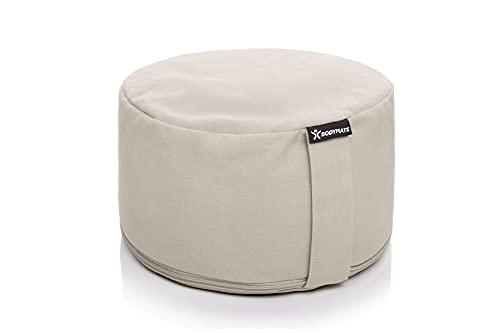 BODYMATE Yogakissen rund 31cm Durchmesser 16cm hoch Beige mit Buchweizen-Spelz Füllung – Maschinenwaschbarer Bezug aus 100% extra Dicker Baumwolle – Meditationskissen – Sitzkissen BODYMATE Yogakissen rund 31cm Durchmesser 16cm hoch Beige mit Buchweizen-Spelz Füllung – Maschinenwaschbarer Bezug aus 100% extra Dicker Baumwolle – Meditationskissen – Sitzkissen von BODYMATE