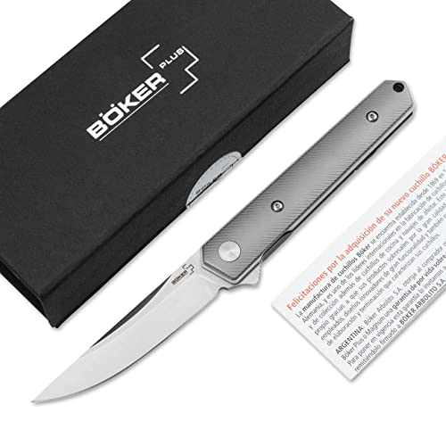 BÖKER PLUS® Kwaiken Mini Flipper Titan - extrem scharfes Einhand-Messer mit D2 Klinge 7,8 cm - edles Taschenmesser für Damen und Herren in Geschenkbox BÖKER PLUS® Kwaiken Mini Flipper Titan - extrem scharfes Einhand-Messer mit D2 Klinge 7,8 cm - edles Taschenmesser für Damen und Herren in Geschenkbox von BÖKER PLUS