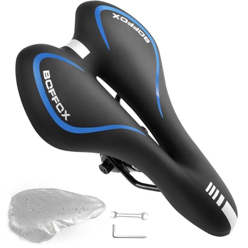 BOFFOX Fahrradsattel für Herren Damen mit Bequem Weich Memory Foam Ergonomisches Gel Fahrrad Sattel Bequemer MTB/Rennrad/Trekking Fahrradsitz BOFFOX Fahrradsattel für Herren Damen mit Bequem Weich Memory Foam Ergonomisches Gel Fahrrad Sattel Bequemer MTB/Rennrad/Trekking Fahrradsitz von BOFFOX