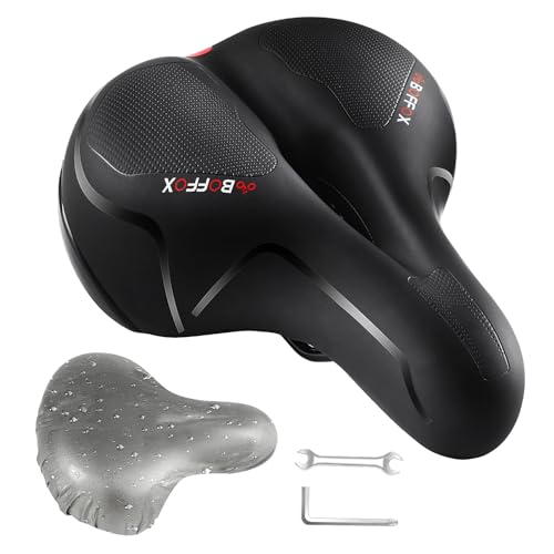 BOFFOX Fahrradsattel für Herren & Damen mit Bequem Weich Memory Foam Ergonomisches Gel Fahrrad Sattel, Bequemer Fahrradsitz für MTB/Rennrad/Trekking BOFFOX Fahrradsattel für Herren & Damen mit Bequem Weich Memory Foam Ergonomisches Gel Fahrrad Sattel, Bequemer Fahrradsitz für MTB/Rennrad/Trekking von BOFFOX