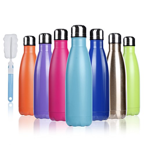 BOGI 500ml Doppelwandige Edelstahl Trinkflasche Wasserflasche für Kinder Erwachsene Outdoor Sportarten Camping Wandern Radfahren Reisen Yoga Büro - 24 Std Kühlen & 12 Std Warmhalten - BPA frei(Dblue) BOGI 500ml Doppelwandige Edelstahl Trinkflasche Wasserflasche für Kinder Erwachsene Outdoor Sportarten Camping Wandern Radfahren Reisen Yoga Büro - 24 Std Kühlen & 12 Std Warmhalten - BPA frei(Dblue) von BOGI