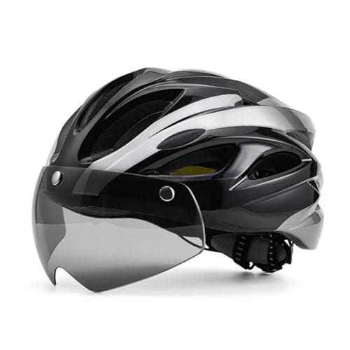BOLAXHCA Fahrradhelm Fahrradhelm Fahrradhelm mit Rücklichtbrille Verstellbarer Mountainbike-Helm für Erwachsene Männer Frauen von BOLAXHCA