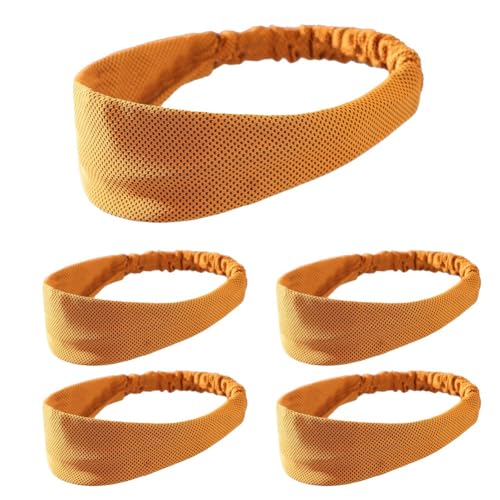 BOLAXHCA Orangefarbenes Sport-Stirnband, Schweißabsorbierend und Atmungsaktiv, für und Sommer, Badminton, Stirnband, Antitranspirant, Turban von BOLAXHCA