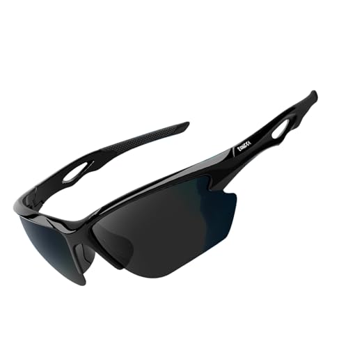 BONDDI Fahrradbrille, Sportbrille für Herren Damen, TR 90 Unbreakable Frame Polarisierte Sportsonnenbrille mit UV400 Schutz von BONDDI