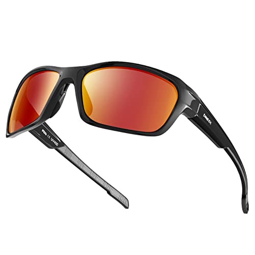 BONDDI Fahrradbrille für Herren Damen, Radsportbrillen mit UV400-Schutz, Polarisierte Sportbrille Sonnenbrille mit TR90-Rahmen, für Radfahren Angeln Golf Baseball Laufen von BONDDI