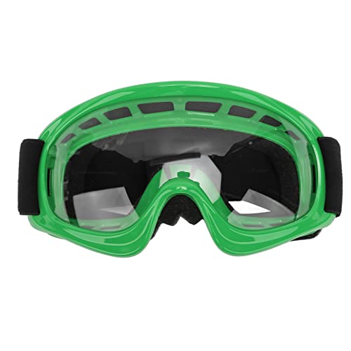 BONKZEBU Dirt Bike-Brille, wind- und Sonnenbeständig, Leichte Motorradbrille für, Bequem zu Tragende, Verstellbare Motorradbrille, für Outdoor-Radfahren, Ski, ATV, Off-Road-Rennen (Grün) von BONKZEBU