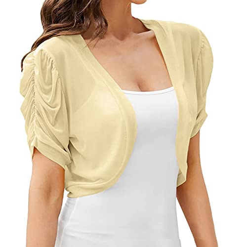BOOMJIU Damen Bolero Chiffon Jacke Transparente Schicke Boleros Festlicher Bolerojacke Kurzarm Sommer Blazer Jäckchen Spitze Bolero für Abendkleider Hochzeit BOOMJIU Damen Bolero Chiffon Jacke Transparente Schicke Boleros Festlicher Bolerojacke Kurzarm Sommer Blazer Jäckchen Spitze Bolero für Abendkleider Hochzeit von BOOMJIU