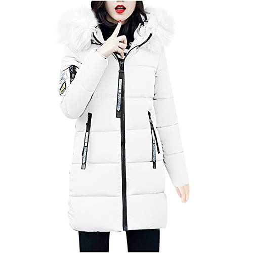 BOOMJIU Damen Winter Jacke Parka Damen übergangsjacke Lang Mantel Outdoorjacke Winterjacken Winterjacke Damen Kleidung Mit Taschen Warm GefüTterte Winterjacke von BOOMJIU