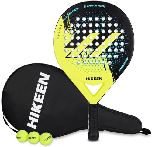 Padel Schläger Erwachsene Padel Racket Padelschläger Tennis Schläger aus Carbon Glasfaser mit Tennisbällen für Teenager Anfänger Fortgeschrittene, 1 Stück Padel Schläger Erwachsene Padel Racket Padelschläger Tennis Schläger aus Carbon Glasfaser mit Tennisbällen für Teenager Anfänger Fortgeschrittene, 1 Stück von BOOSTEADY