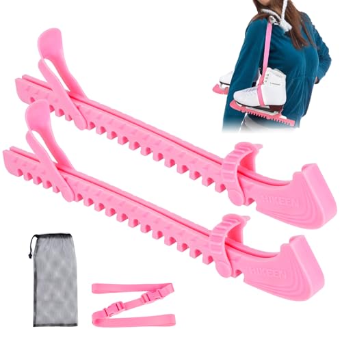 BOOSTEADY Schlittschuhschutz Verstellbarer Spatenschutz Kufenschoner für Eishockeyschlittschuhe 1 Paar Schlittschuh Schutzhüllen, Rosa von BOOSTEADY