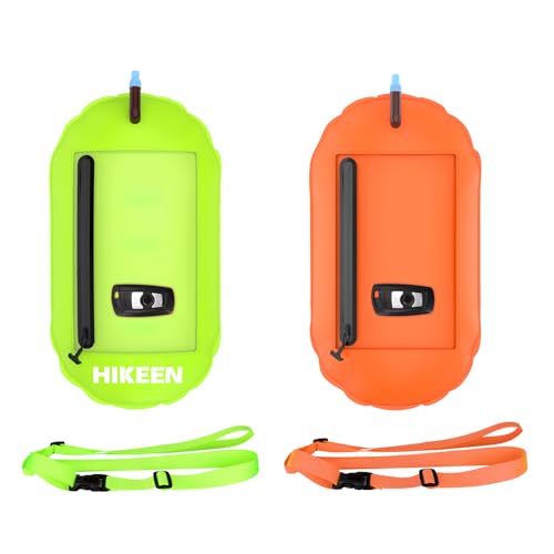BOOSTEADY Schwimmboje, 2 Trockensack Boje Schwimmen Aufblasbare Trockentasche Swimming Buoy mit Handytasche Freiwasser Triathlon Sport Schnorcheln Rennen Ausbildung Zubehör, Orange & Grün BOOSTEADY Schwimmboje, 2 Trockensack Boje Schwimmen Aufblasbare Trockentasche Swimming Buoy mit Handytasche Freiwasser Triathlon Sport Schnorcheln Rennen Ausbildung Zubehör, Orange & Grün von BOOSTEADY