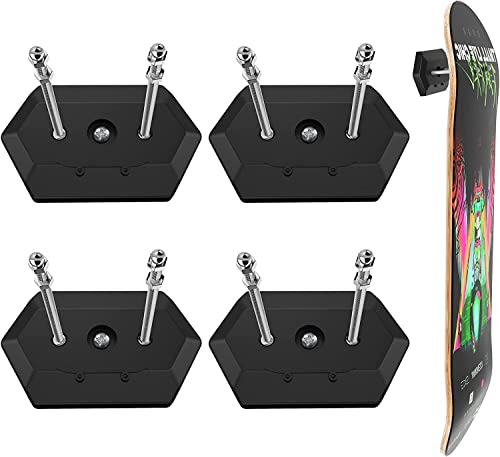 BOOSTEADY Skateboard-Wandhalterung für Skateboard-Aufhänger für Skateboard, Deck, Display und Aufbewahrung, schwimmender Effekt, 4 Stück von BOOSTEADY