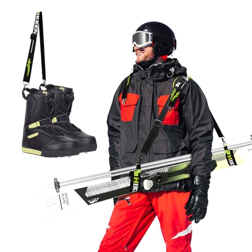 BOOSTEADY Ski Tragegurt und Stöcke Tragegurt, Skigurt Stockträger Schultergurte mit rutschfesten verstellbaren Schultergurten & Metallschnalle Tragegurte für Skiträger Stöcke Stiefel (2) BOOSTEADY Ski Tragegurt und Stöcke Tragegurt, Skigurt Stockträger Schultergurte mit rutschfesten verstellbaren Schultergurten & Metallschnalle Tragegurte für Skiträger Stöcke Stiefel (2) von BOOSTEADY