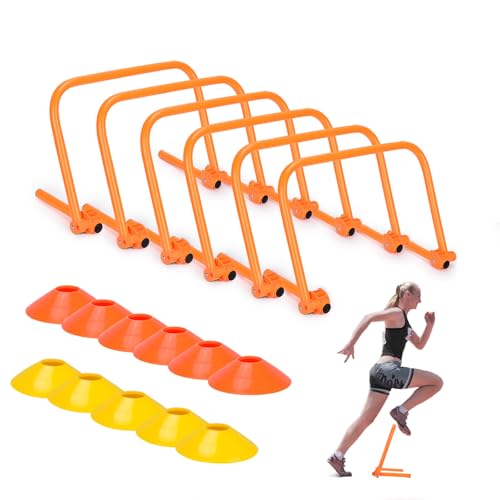 BOOSTEADY Speed Hürden für Training Agility Hürden Kit Multi-Sport Trainingshilfe Koordinationshürden Hürden Set Trainingsgeräte 6er Set für Fußball Basketball BOOSTEADY Speed Hürden für Training Agility Hürden Kit Multi-Sport Trainingshilfe Koordinationshürden Hürden Set Trainingsgeräte 6er Set für Fußball Basketball von BOOSTEADY