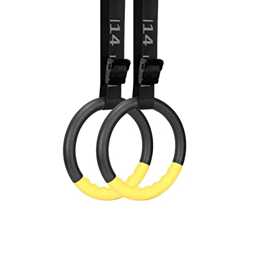 BOOSTEADY Turnringe Gymnastikringe mit 15 FT verstellbaren Riemen rutschfeste Gym Ringe Klimmzug Trainingsringe für Kinder Erwachsene, Gelb BOOSTEADY Turnringe Gymnastikringe mit 15 FT verstellbaren Riemen rutschfeste Gym Ringe Klimmzug Trainingsringe für Kinder Erwachsene, Gelb von BOOSTEADY