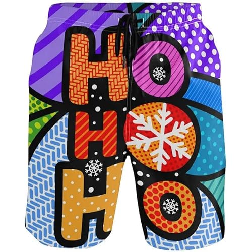BOOUJKD Badehose Santa Claus Graphic Shorts Hosen 3D Mann Gedruckt Hip Hop Shorts Hawaii Badeanzug Cool Trunks-Zzy2868-160 (13T-14T) von BOOUJKD