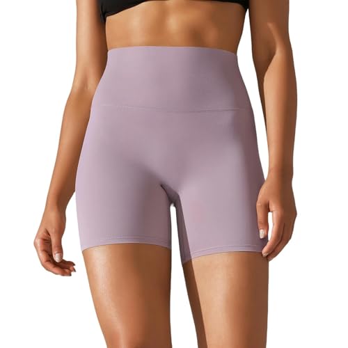 BOOUJKD Yoga Shorts Yoga Shorts Women Fitness Shorts Laufen Fahrradshorts Atmungsaktive Sport -Leggings Hoch-Pink Lila-M von BOOUJKD