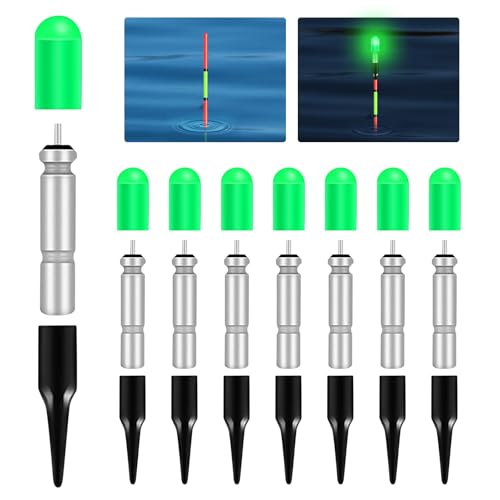 BORDEAG 8 Stück Led Posen Angeln, Nachtangeln Rutenspitze Lichter, Led Angelposen, Posen Angeln-Ladegerät, Nacht Angeln Led Posen, Angelposen Nacht-Angeln Für See Fluss Bach Teich BORDEAG 8 Stück Led Posen Angeln, Nachtangeln Rutenspitze Lichter, Led Angelposen, Posen Angeln-Ladegerät, Nacht Angeln Led Posen, Angelposen Nacht-Angeln Für See Fluss Bach Teich von BORDEAG