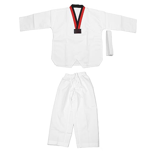 BORDSTRACT Bequeme Taekwondo-Uniform Für Kinder Mit Gürtel – Leichter Schüler-Trainingsanzug, Kampfsport-Sport-Gi-Set, Körpergröße 136–146 cm BORDSTRACT Bequeme Taekwondo-Uniform Für Kinder Mit Gürtel – Leichter Schüler-Trainingsanzug, Kampfsport-Sport-Gi-Set, Körpergröße 136–146 cm von BORDSTRACT