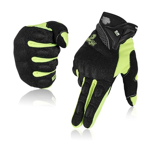 BORLENI Motorradhandschuh Herren Motorradhandschuhe atmungsaktive Vollfinger-Motorradhandschuhe Touchscreen Knöchelhandschuhe Grün BORLENI Motorradhandschuh Herren Motorradhandschuhe atmungsaktive Vollfinger-Motorradhandschuhe Touchscreen Knöchelhandschuhe Grün von BORLENI