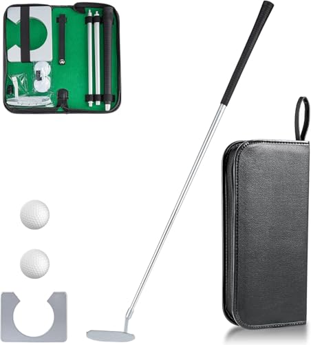 BOROCO Golfschläger Set,Indoor Golf Putter Kit,Practice Training Club Minigolf Set mit Bällen und Tasche für Indoor Outdoor Putter Übungen von BOROCO