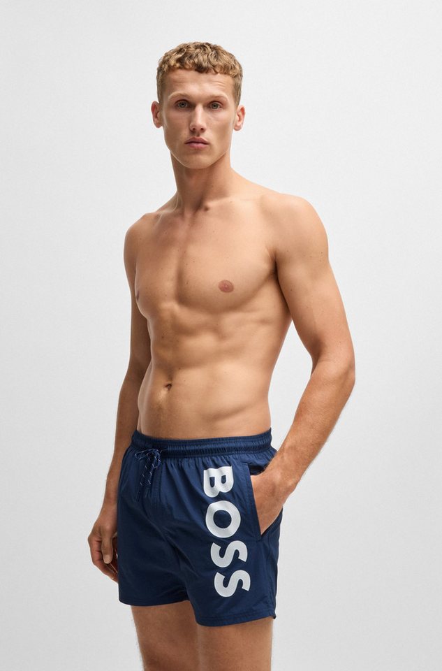 BOSS Badeshorts Octopus Mit BOSS Logoschriftzug, elastischer Taillenbund mit Kordel BOSS Badeshorts Octopus Mit BOSS Logoschriftzug, elastischer Taillenbund mit Kordel von BOSS