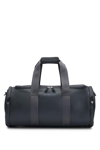 BOSS Herren Dan Holdall Weekender aus Kunstleder mit abnehmbarem Riemen Dunkelgrau Stck von BOSS