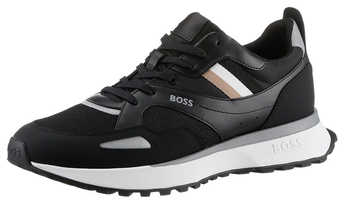 BOSS Jonah_Runn Sneaker mit BOSS-Markenlabel, Freizeitschuh, Halbschuh, Schnürschuh von BOSS