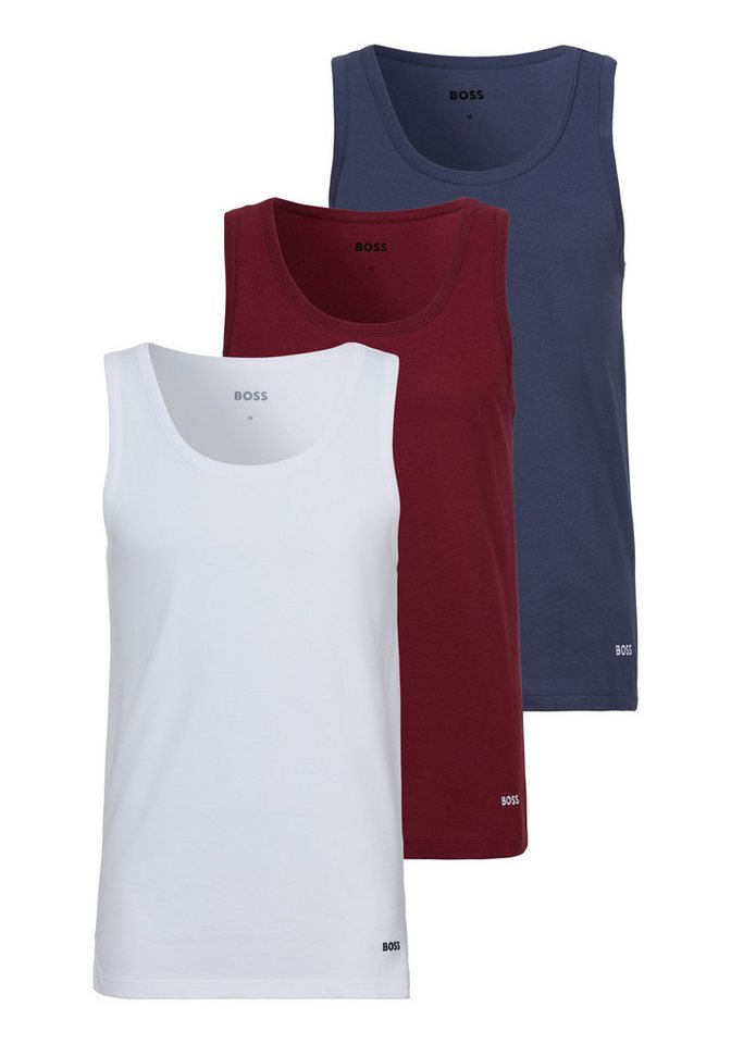 BOSS Tanktop (Packung, 3-tlg) mit BOSS Stickerei von BOSS