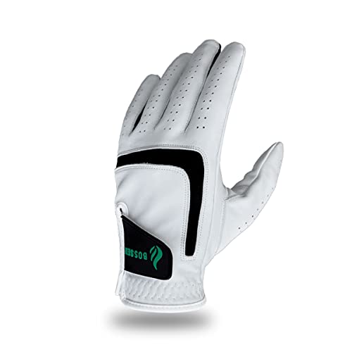 BOSSER Premium Qualität Leder Golfhandschuhe für Herren mit Extra Griffigkeit, Angenehm zu Tragen für die Linke Hand (Rechtshänder)- Größe XXL von BOSSER