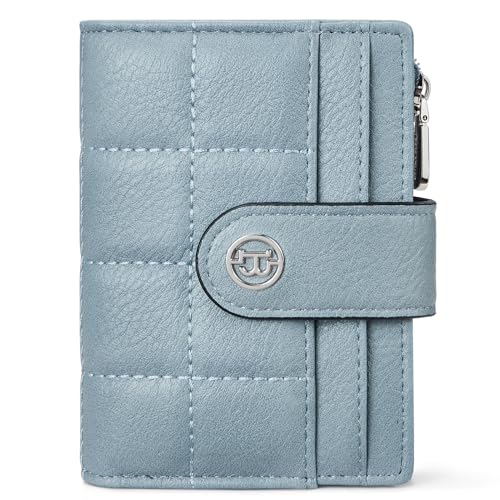 BOSTANTEN Kleine Geldbörse für Damen PU Leder RFID-Blockierung Kreditkartenetui Kompakte Portemonnaie mit Reißverschluss Münztasche Hellblau BOSTANTEN Kleine Geldbörse für Damen PU Leder RFID-Blockierung Kreditkartenetui Kompakte Portemonnaie mit Reißverschluss Münztasche Hellblau von BOSTANTEN