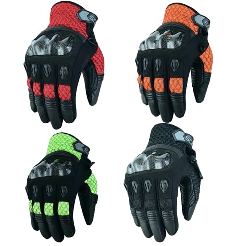 BOSmoto Motorradhandschuhe Herren Sommer, Biker Motorrad Sommer Handschuhe, Moto Cross MX Handschuhe,Motorradhandschuhe,Biker Motorcross Handschuhe MX Handschuhe (Green, S) von BOSmoto