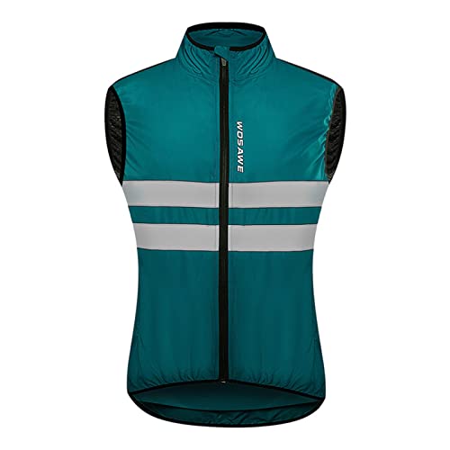 BOTCAM BOTCAM Herren Radfahren Laufjacke Fahrrad Windjacke Weste Leichter Winddichter Mantel Bekleidung Fahrrad Winter (Z1-Navy, M) von BOTCAM