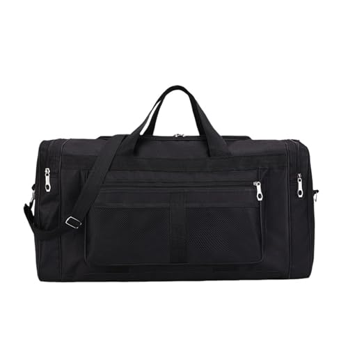 BOTCAM Duffel Bags for Traveling 65L Carry On Foldable Overnight Bag for Men Women Weekend Travel Duffle Bags with Shoe Compartment Black Weichschalenkoffer Handgepäck (Black, One Size) von BOTCAM