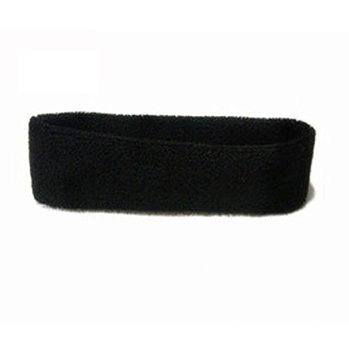 BOTCAM Frauen/Männer Baumwoll-Schweiß-Schweißball-Schweißband-Headband für Sport Sicherheitsgurte Für Die Arbeit Für Männer (Black, One Size) von BOTCAM