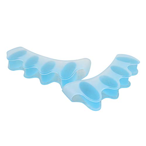 BOTCAM Fuß Zehen Paar Hammer-Glättung Korrektor Silikonseparator 1 Sport Mimibelt - Schwangerschaftssicherheitsgurt (Blue, One Size) von BOTCAM