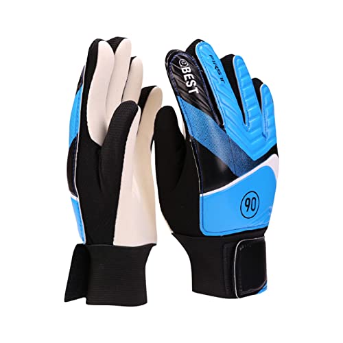 BOTCAM Handschuhe Grips Super Palms Handschuhe Torwart für Kinder Fußball Kinder Schutzhandschuhe Sport Sicherheit Sportschutzbrille (Blue, L) von BOTCAM
