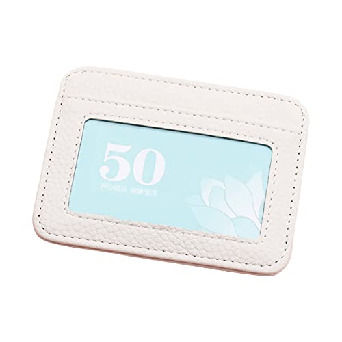 BOTCAM ID Short Wallet Solid Color Damen Herren Kunstleder Geldbörse Mehrere Kartenfächer Clutch Bag Kitkartenhüllen Transparent (White, One Size) von BOTCAM