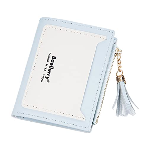 BOTCAM Kartenhalter-Geldbörse Small Multi Card Buckle Wallets Zipper Wallet Ausgefallene Geldbörsen Damen (Blue, One Size) von BOTCAM