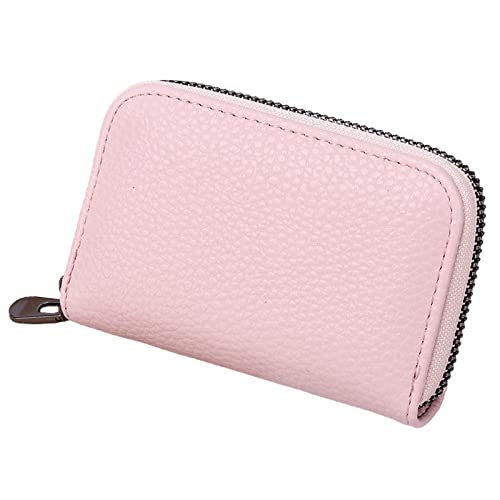 BOTCAM Mode Reißverschluss ID Lange Brieftasche Einfarbig Frauen Haspe Geldbörse Mehrere Kartenfächer Clutch Bag Männer Handytasche Damen Geldbörsen Groß Rose (A, One Size) von BOTCAM